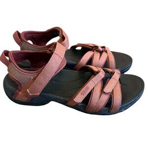 Teva Tirra Rugged Outdoor Sandals Walking Hiking Coral Hook & Loop Size 8.5